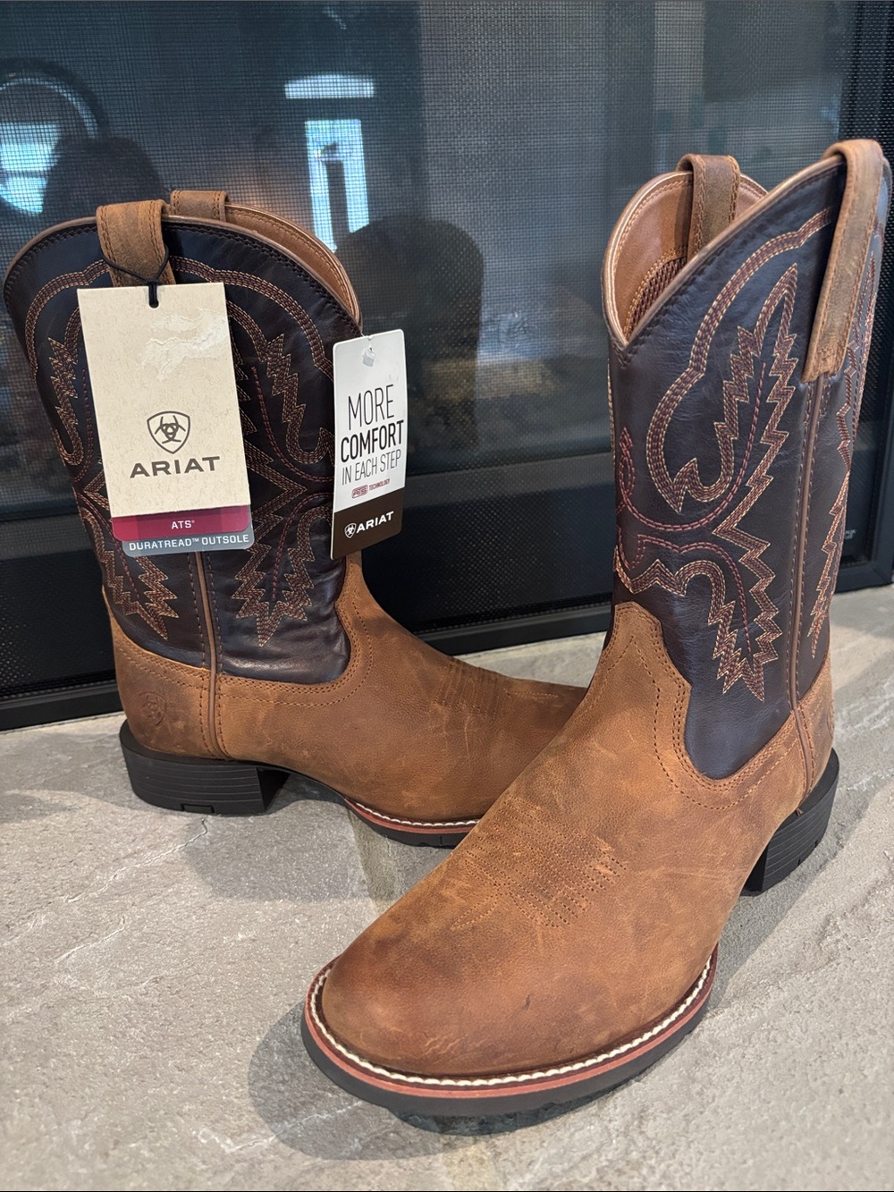 Ariat Wilder Sport Stratton Sorrell Crunch Bitter Brown leather,4LR,Western